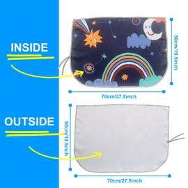 Car Window Shades for Side Windows Baby and Kids,Car Back Window Sun Shade Covers,Strong Magnetic Sunshades Curtains for Truck,27.5" x 19.5" (Starry Sky)