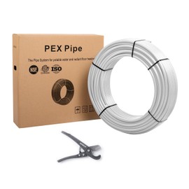 EFIELD 1-inch 100 Ft Pex-b Pipe, White Color, NSF Certified for Potable Water, Hot/Cold Water with Pipe Cutter