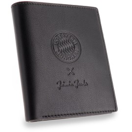 Jaimie Jacobs Slimstar Men's Slim Leather Wallet with Large Coin Compartment Portrait Format, FC Bayern Edition, Modern