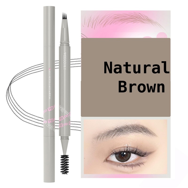 VEECCI Liquid Eyebrow Pencil - 2024 NEW 3D Waterproof Fork