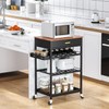 TOOLF Kitchen Island Cart with Drawer, Rolling Kitchen Service Cart