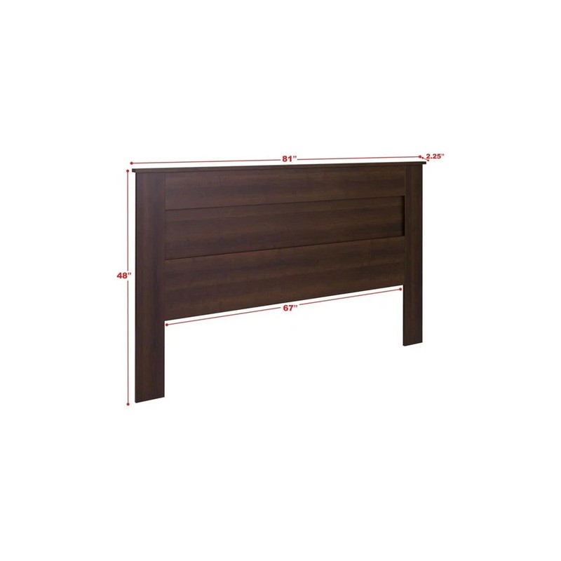 Prepac King Flat Panel Headboard in Espresso