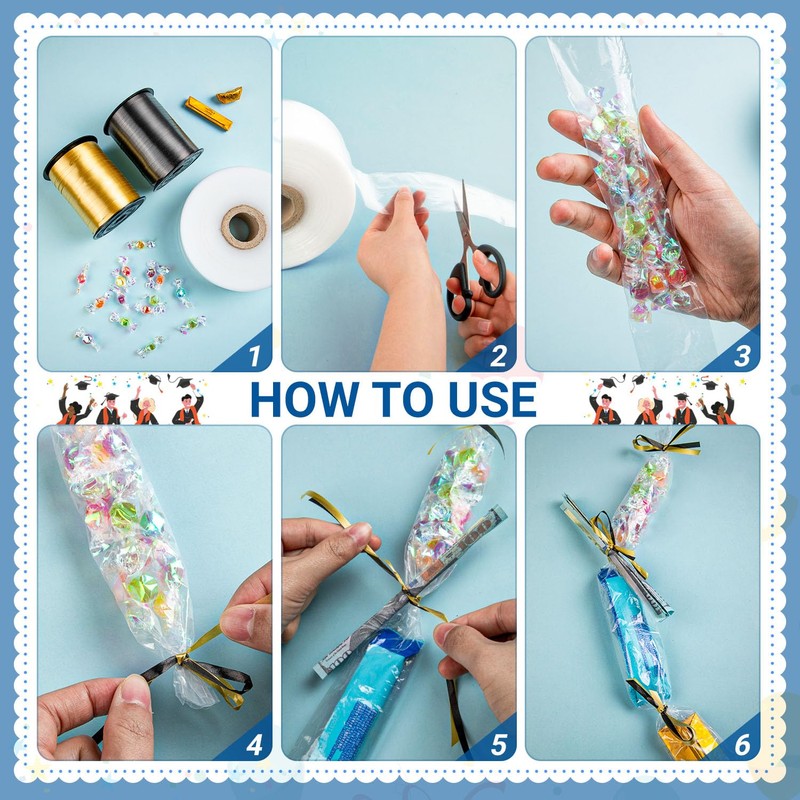 2 Rolls Candy Lei Poly Tubing, 3 Inch x 500