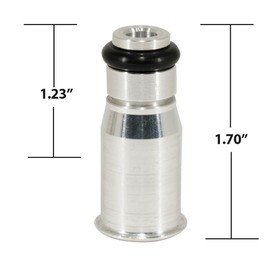 BILLET LS3/LS7/LSA/LS9/IDI1000 FUEL INJECTOR SPACER ADPTER KIT FOR VIC JR INTAKE MANIFOLDS (Black anodized)