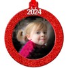2024 Photo Ornaments for Christmas Tree, Sparkly Glitter Christmas Frame
