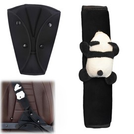 Car Seat Strap Pads For Kids, seat belt pads for kids, 2-Pack Panda Shoulder Protectors with Seat Belt Holder, seatbelt covers kids, Universal Fit for Car Travel and Daily Commute