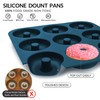 Large Silicone Donut Pan for Baking, 9 Cavity Non-Stick Food