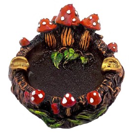 Handcrafted Mushroom Ashtray - Red| Handmade Incense Ashtray Burner