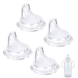 4/6 Packs Replacement Silicone Spout Compatible with NUK Learner Cup & Active Cup, Soft Transition Spout for Sippy Cups, Leak-Proof, BPA-Free, Easy to Clean Medium Flow (4 Pack)