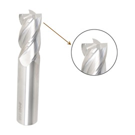 findmall 3/4 Inch Helix Carbide End Mill Tialn Coated 4 Flute 1-1/2 Inch Length of Cut Fit for Aluminum Cut Non-Ferrous Metal Upcut CNC Spiral Router Bit