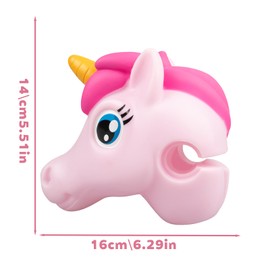 victob Unicorn Head Scooter Accessories for Kids - Micro Kickboard Accessories - Suit for T-Bar Handle Scooter/Bike/Bicycle - Great Gift for Girls