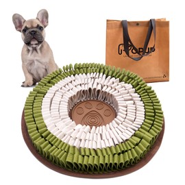 POPUPJOYS Snuffle Mat for Dogs | Interactive Feeder Mat to Keep Dogs Busy and Combat Boredom | Stimulating Dog Sniff Mat Encourages Natural Foraging Skills | Ideal for All Dog Sizes (White & Green)