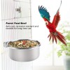 Bird Dish Bait Container Water Container Stainless Steel Fixed in