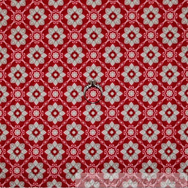 Riley Blake BonEful Fabric FQ Cotton Quilt Maroon Red White