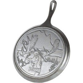 Lodge Wildlife Series-10.5" Cast Iron Griddle with Moose Scene