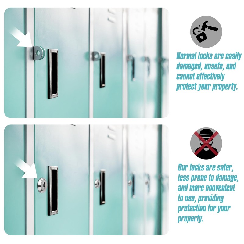 Spesh 4 Sets Cabinet Cylinder Locks, 30mm Cupboard Locks, Each