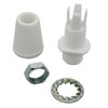 Strain Relief White Thread M10 x 1 + Hex Nut