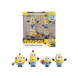 Jada Toys Set of 4 Diecast Figures "Minions" (2015) Movie "Metalfigs" Series Diecast Model