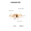 Rockyu Bracelet for Women Pink Gold 18k Plated, Zirconia, Titanium