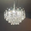 LANGLITIAODENG Crystal Chandeliers Dia 17.7" Modern Ceiling Light Fixture Adjustable