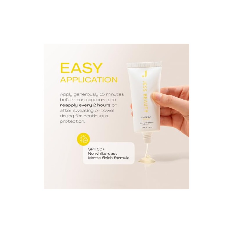 JESS BEAUTY Protector Solar Let It Sun 50+, Té Verde