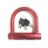 Top Aluminum U-Lock ALU-SS Red Bicycle Key Theft Security Heavy
