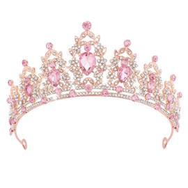DRESHOW Crown for Women Girls Queen Crown and Tiaras Princess Rhinestone Crystal Headbands Wedding Headband Costume Party Hair Accessories Bridal Wedding Prom Birthday Party Crowns Headband