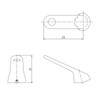 LIXIL INAX PK-A-1875 Single Lever Handle for Lutia Series Antibacterial