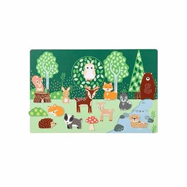 Orange Tree Toys Woodland Animals Magnetic Picture Board, Educational Story-Telling Scene, Children's Interactive Forest Play Set