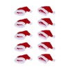 ONEYIM 10pcs Mini Santa Hat Wine Bottles Cover Home Christmas