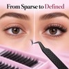 Professional Eyelash Tweezers – Black Fiber Tip Precision Lash Extension