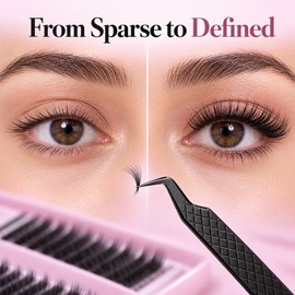 Professional Eyelash Tweezers – Black Fiber Tip Precision Lash Extension Tool for Mega Volume & Mink Lashes