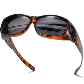 DUCO Fit Over Sunglasses Wraparound Sunglasses for Men Women Polarized Wear Over Sun Glasses UV Protection DC8965