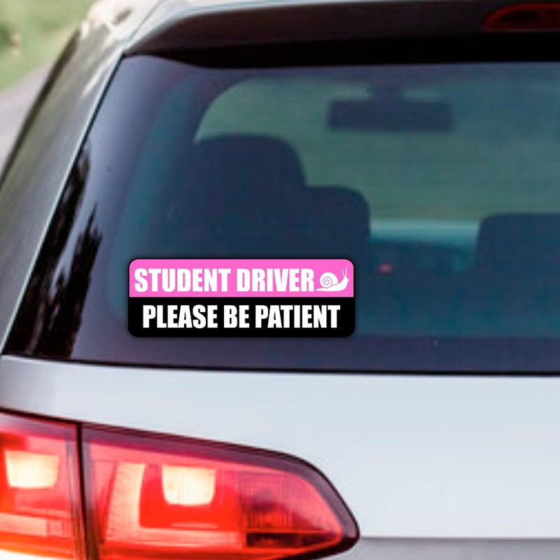 Stixorama 3-Pack Student Driver Stickers for New Drivers - Remind
