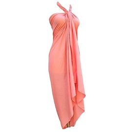 1 World Sarongs with Solid Pastel Color Peach Pink
