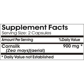 Cornsilk 900mg // 100 Capsules // Pure // by PureControl Supplements