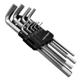 HAUTMEC Allen Wrenches Sets Allen Hex Key Set L Shape Metric Allen Wrench Set 9-Piece, Chrome Vanadium Steel, Precise and Chamfered Tips, 1.5-10 mm