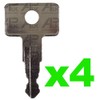 APUK 4x Ignition Switch Key Replacement for John Deere 2040