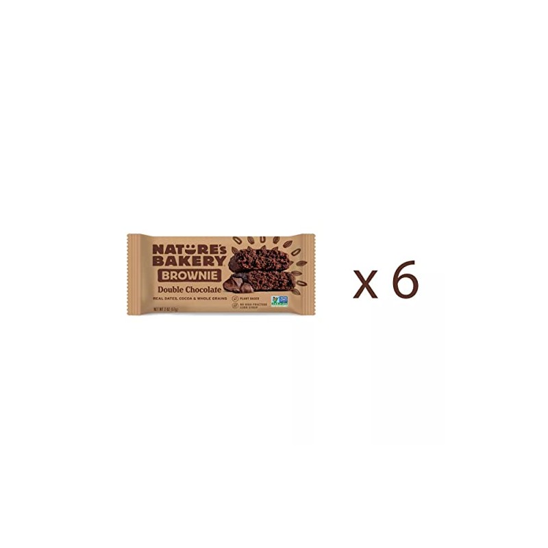 NATURES BAKERY Double Chocolate Brownies, 2 OZ