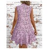 SweatyRocks Women's Floral Print Sleeveless Dress Ruffle A Line Beach
