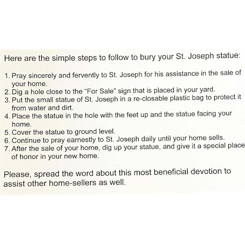 St. Joseph Statue for Selling House Saint Joseph Home Selling