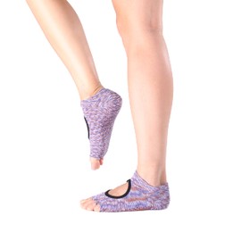 DRESP Short Yoga Barre Non-Slip Toe Socks | Barefoot Sports and Sneaker Sock | Toe | Ankle High Stopper Sock | For Barre, Pilates, Yoga, pink