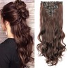 22Inch Long Straight Wavy Hair Extension 7Pcs/Set 16 Clips High