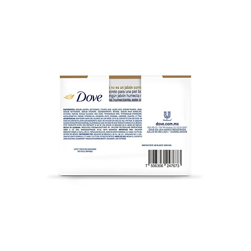 DOVE Jabón de tocador en Barra Original 6 barras de