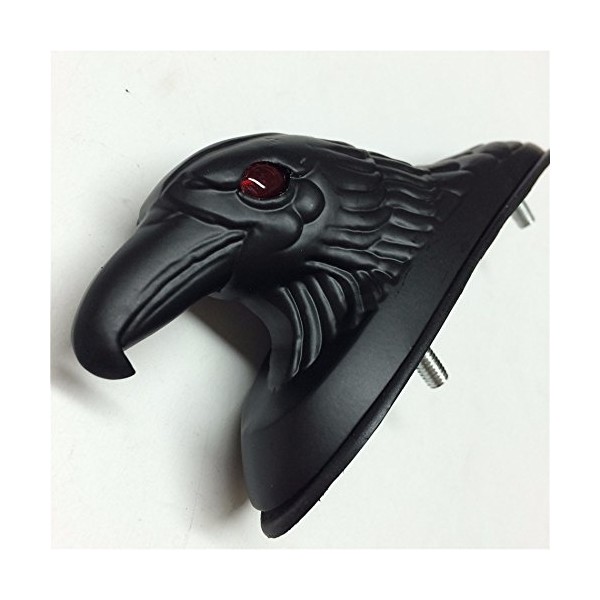 SMT-Front fender eagle head with red eyes aluminum Black 65mm