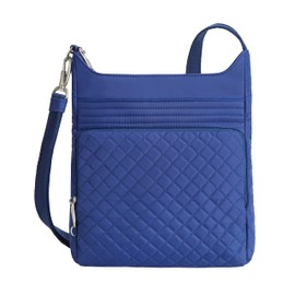 Travelon Antirrobo Boho North/South Crossbody, Lush Blue, azul (Lush Blue)