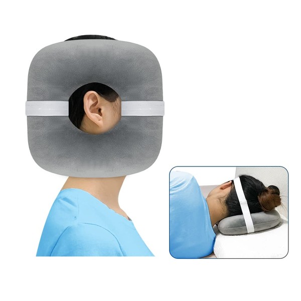 Piercing Ear Cushion with Hole for Side Sleepers Ear Pain Pressure Relief Medical Donut Pillow