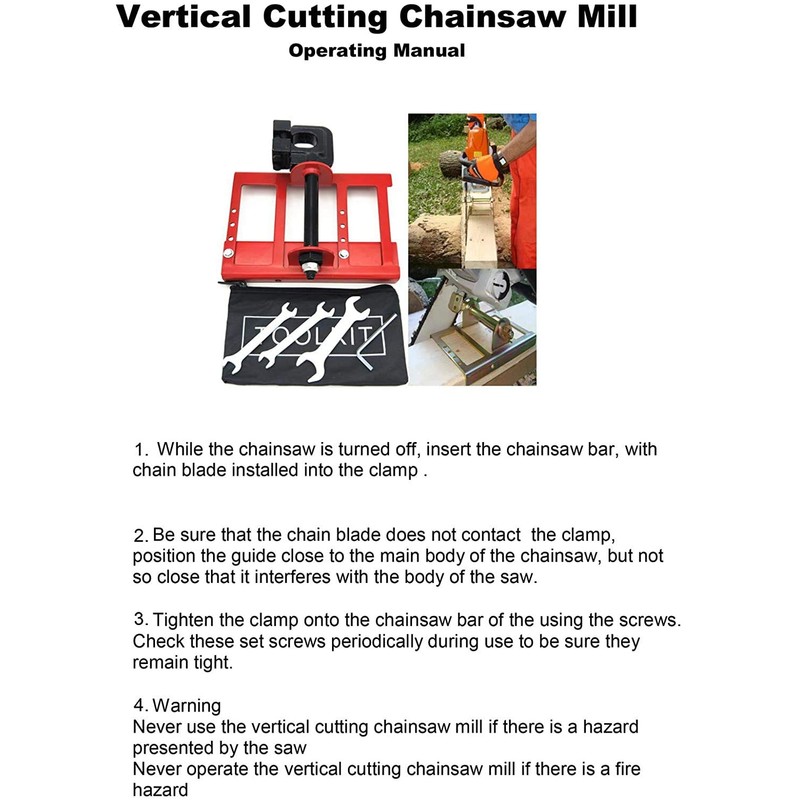 Vertical Cutting Chainsaw Mill, Upgrade Lumber Guide Rail Saw Steel