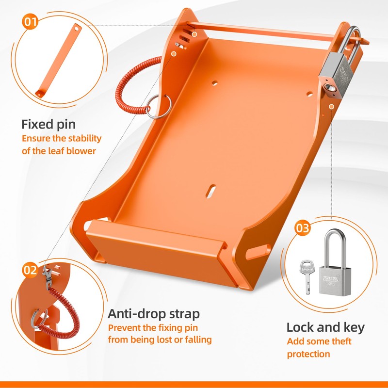 HEIWUKONG Blower Rack for Stihl BG-50,BG-56,BG-66,BG-86,Handheld Leaf Blower Wall Mount