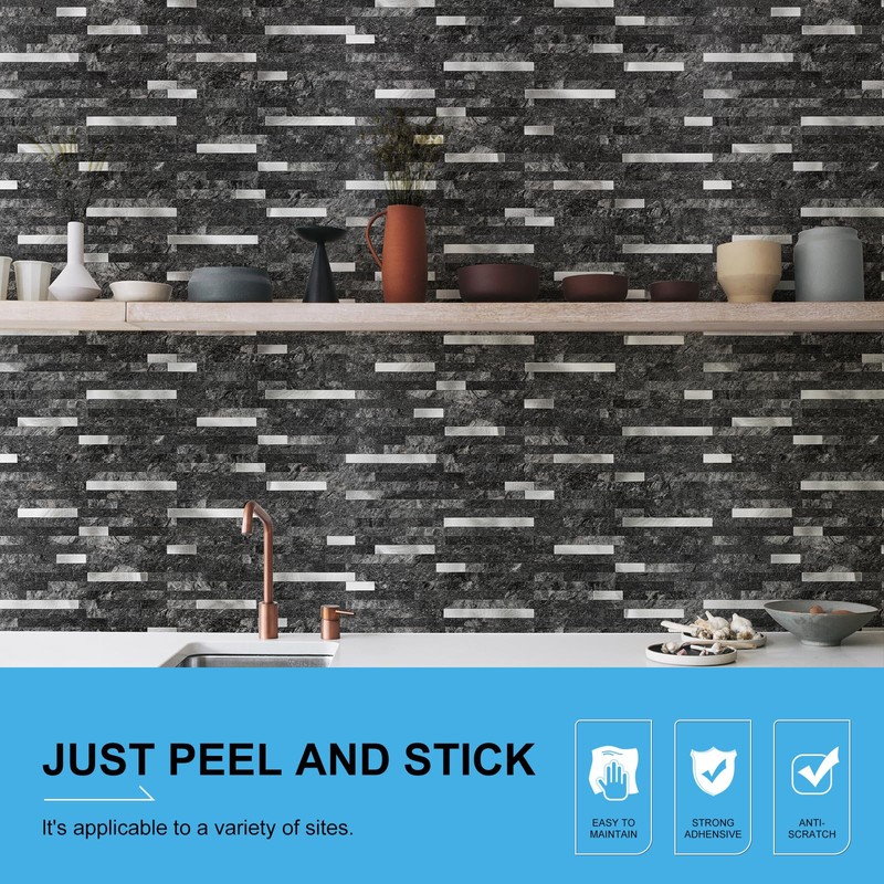 V-MOZZA Peel and Stick Backsplash, 20-Sheet Peel and Stick Tiles